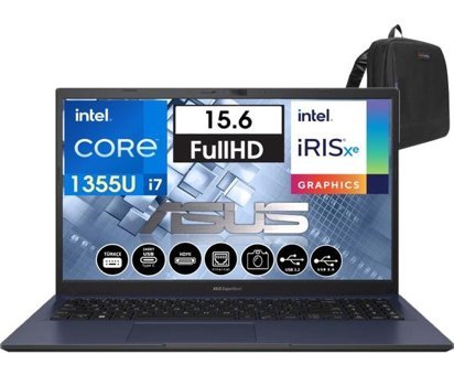 Asus Expertbook B1502CVA-I716512B1DW Dahili Intel Iris Xe Graphics Eligible Intel Core i7 1355U 32 GB Ram 2 TB SSD 15.6 inç Full HD Windows 11 Pro Laptop + WeblegelsinÇanta