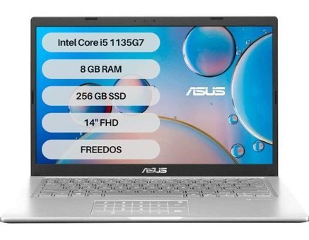 Asus X415EA-EB976 Dahili Intel Iris Xe Graphics Intel Core i5 1135G7 8 GB Ram 256 GB SSD 14 inç Full HD FreeDos Laptop