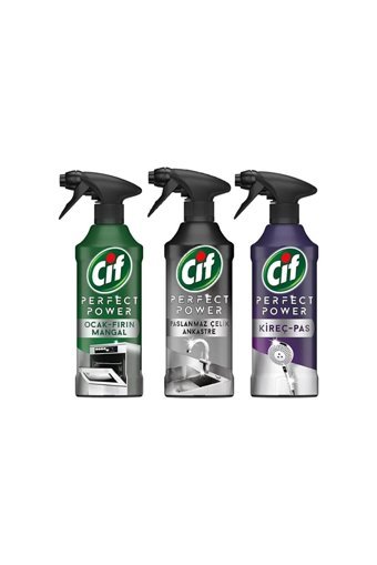 Cif Perfect Power Sprey Mutfak ve Banyo Temizleyici 3x435 ml