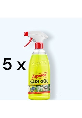 Asperox Sarı Güç Sprey Mutfak ve Banyo Temizleyici 5x1 lt