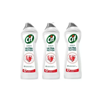 Cif Krem Ultra Hijyen Krem Mutfak ve Banyo Temizleyici 3x675 ml