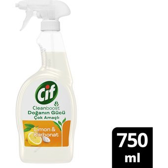 Cif Cleanboost Doğanın Gücü Sprey Mutfak ve Banyo Temizleyici 750 ml