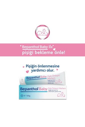 Bepanthol Baby Parfümsüz Parabensiz Pişik Kremi 100 gr + Onarıcı Bakım Kremi 30 gr