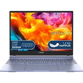 Casper Nirvana Z100.1335-BV00X-M-Q Dahili Intel Iris Xe Graphics Eligible Intel Core i5 1335U 16 GB DDR4 Ram 500 GB SSD 14 inç QHD FreeDos Laptop