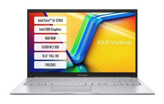 Asus Vivobook 15 X1504ZA-NJ672 Dahili Intel Iris Xe Graphics Eligible Intel Core i5 1235U 8 GB Ram 512 GB SSD 15.6 inç Full HD FreeDos Laptop