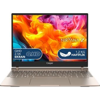 Casper Nirvana Z100.1335-BF00X-B-Q Dahili Intel Iris Xe Graphics Eligible Intel Core i5 1335U 16 GB DDR4 Ram 1 TB SSD 14 inç QHD FreeDos Laptop