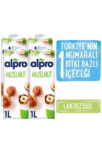 Alpro Fındık Sütü Laktozsuz 4'lü 1 lt