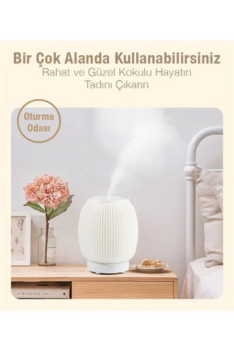 Ceypaks 200 ml 30 dB Aromaterapi Işıklı İyonizerli Taşınabilir Şarjlı Mini Soğuk Buhar Makinesi