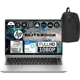 HP Elitebook 640 G10 8A570EAWF08 Dahili Intel Iris Xe Graphics Eligible Intel Core i5 1335U 16 GB Ram 2 TB SSD 14 inç Full HD FreeDos Laptop + WeblegelsinÇanta