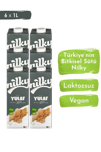 Nilky Vegan Yulaf Sütü Laktozsuz 6'lı 1 lt