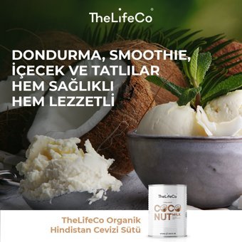 Thelifeco Organik Hindistan Cevizi Sütü Laktozsuz 400 ml