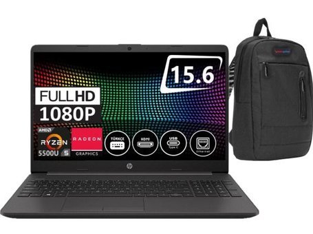 HP 255 G8 W7N4W6AA18 Dahili AMD Radeon RX Vega 7 AMD Ryzen 5 5500U 16 GB Ram 512 GB SSD 15.6 inç Full HD Windows 11 Home Laptop