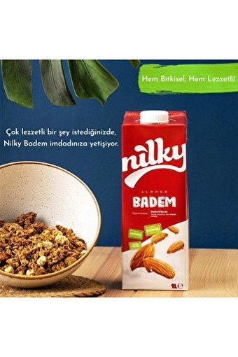 Nilky Vegan Badem Sütü Laktozsuz 12'li 1 lt