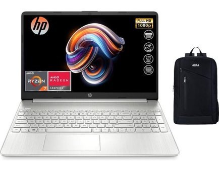 HP 15S EQ2000NT 4H0J2EA Dahili AMD Radeon RX Vega 8 AMD Ryzen 7 5700U 32 GB Ram 1 TB SSD 15.6 inç Full HD Windows 11 Pro Laptop + AIRA Çanta