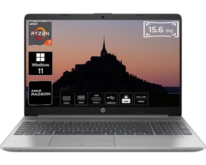 HP 255 G9 6Q8N3ES Dahili AMD Radeon RX Vega 8 AMD Ryzen 7 5825U 64 GB Ram 512 GB SSD 15.6 inç Full HD Windows 11 Home Laptop