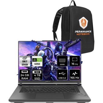 Asus ROG Strix G16 N3255P315 Harici GeForce RTX 4050 Intel Core i7 13650HX 24 GB Ram 4 TB SSD 16 inç Full HD FreeDos Oyuncu Laptop + PER4 Çanta