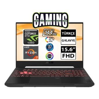 Asus TUF Gaming A15 FA507NUW29 Harici GeForce RTX 4050 AMD Ryzen 7 7735HS 64 GB Ram 256 GB SSD 15.6 inç Full HD Windows 11 Pro Oyuncu Laptop