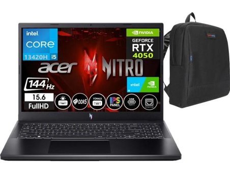 Acer Nitro 5 15 ANV15-51 NHQNBEY00102 Harici GeForce RTX 4050 Intel Core i5 13420H 16 GB DDR5 Ram 1 TB SSD 15.6 inç Full HD FreeDos Oyuncu Laptop + WeblegelsinÇanta