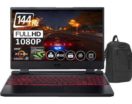 Acer Nitro 5 AN515-46 NHQGXEY00324 Harici GeForce RTX 3050 AMD Ryzen 7 6800H 34 GB DDR5 Ram 2 TB SSD 15.6 inç Full HD Windows 11 Pro Oyuncu Laptop