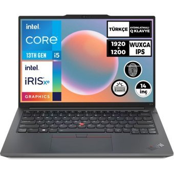 Lenovo Thinkpad E14 Gen 5 TB21JK0005TX12 Dahili Intel Iris Xe Graphics Eligible Intel Core i5 1335U 24 GB Ram 1 TB SSD 14 inç Full HD FreeDos Laptop