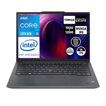 Lenovo Thinkpad E14 21JLS213FD01 CNT002 Dahili Intel Iris Xe Graphics Eligible Intel Core i5 1335U 8 GB Ram 512 GB SSD 14 inç Full HD Windows 11 Pro Laptop