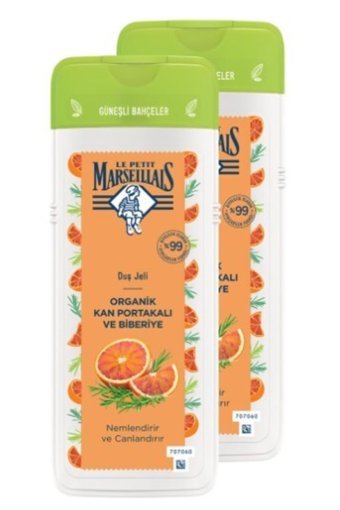 Le Petit Marseillais Güneşli Bahçeler Kan Portakalı Biberiye Aromalı Nemlendirici Duş Jeli 2x400 ml