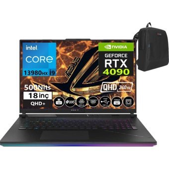 Asus ROG Strix Scar 18 G834JY-N604012 Harici GeForce RTX 4090 Intel Core i9 13980HX 96 GB DDR5 Ram 1 + 1 TB SSD 18 inç QHD FreeDos Oyuncu Laptop + WeblegelsinÇanta