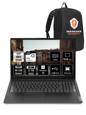 Lenovo NB V15 Gen 3 82TT00A6TX Dahili Intel Iris Xe Graphics Eligible Intel Core i5 1235U 16 GB Ram 2 TB SSD 15.6 inç Full HD Windows 11 Home Laptop + PER4 Çanta