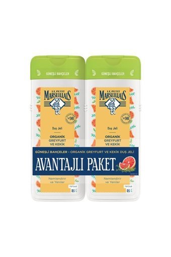 Le Petit Marseillais Güneşli Bahçeler Greyfurt Kekik Aromalı Nemlendirici Duş Jeli 2x400 ml