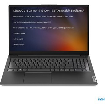 Lenovo V15 GEN 4 83A10096TO10 Dahili Intel UHD Graphics Intel Core i5 13420H 40 GB Ram 512 GB SSD 15.6 inç Full HD FreeDos Laptop