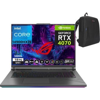 Asus ROG Strix G18 G814JIR-N606205 Harici GeForce RTX 4070 Intel Core i9 14900HX 32 GB DDR5 Ram 512 GB SSD 18 inç QHD FreeDos Oyuncu Laptop + WeblegelsinÇanta