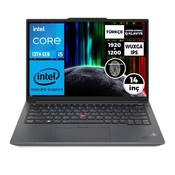 Lenovo Thinkpad E14 Gen 5 21JK0004TX 004 Dahili Intel Iris Xe Graphics Eligible Intel Core i5 1335U 40 GB Ram 2 TB SSD 14 inç Full HD FreeDos Laptop