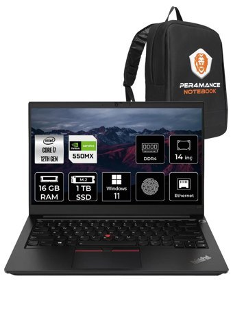 Lenovo Thinkbook 16P Gen 4 21J80032TR BT3 Harici GeForce MX550 Intel Core i7 1255U 16 GB Ram 1 TB SSD 14 inç Full HD Windows 11 Home Laptop + PER4 Çanta