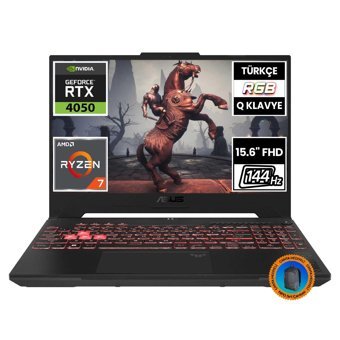 Asus TUF Gaming A15 FA507NU-LP030A2-CNT003 Harici GeForce RTX 4050 AMD Ryzen 7 7735HS 8 GB Ram 512 GB1 TB SSD 15.6 inç Full HD FreeDos Oyuncu Laptop