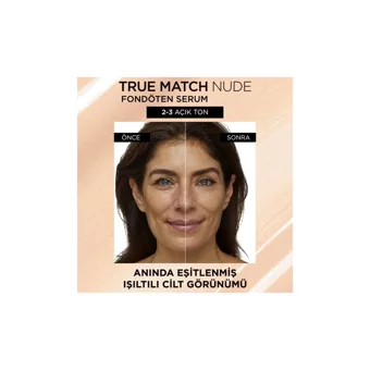 L'Oréal Paris True Match Nude Serum Fondöten Buğday Ten Kutulu Makyaj Seti