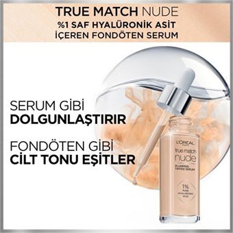 L'Oréal Paris True Match Nude Serum Fondöten Çok Açık Ten Kutulu Makyaj Seti