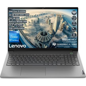 Lenovo Thinkbook 13S Gen 2 TB21AS003HTX24 Harici GeForce MX550 Intel Core i5 1235U 16 GB Ram 512 GB SSD 15.6 inç Full HD FreeDos Laptop