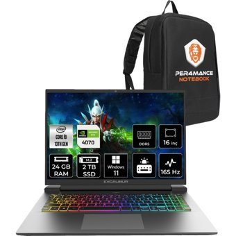 Casper Excalibur G9111390EX70XCP354 Harici GeForce RTX 4070 Intel Core i9 13900HX 24 GB Ram 2 TB SSD 16 inç QHD Windows 11 Home Oyuncu Laptop + PER4 Çanta