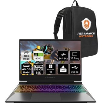 Casper Excalibur G8701245BFA0XBP436 Harici GeForce RTX 4050 Intel Core i5 12450H 40 GB Ram 256 GB SSD 15.6 inç Full HD Windows 11 Pro Oyuncu Laptop + PER4 Çanta