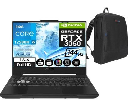 Asus TUF Gaming F15 FX507ZC4-HN21008 Harici GeForce RTX 3050 Intel Core i5 12500H 64 GB Ram 1 TB SSD 15.6 inç Full HD FreeDos Oyuncu Laptop + WeblegelsinÇanta