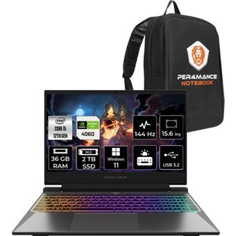 Casper Excalibur G8701245DFB0XBP434 Harici GeForce RTX 4060 Intel Core i5 12450H 36 GB Ram 2 TB SSD 15.6 inç Full HD Windows 11 Pro Oyuncu Laptop + PER4 Çanta