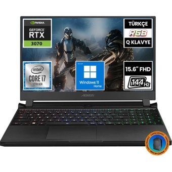 Gigabyte Aorus 5 SE4 73TR213SH07 CNT008 Harici GeForce RTX 3070 Intel Core i7 12700H 32 GB Ram 512 GB1 TB SSD 15.6 inç Full HD Windows 11 Home Oyuncu Laptop