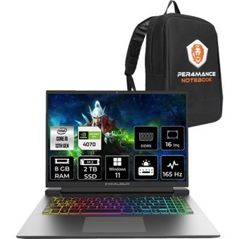 Casper Excalibur G9111390EX70XCP344 Harici GeForce RTX 4070 Intel Core i9 13900HX 8 GB Ram 2 TB SSD 16 inç QHD Windows 11 Home Oyuncu Laptop + PER4 Çanta