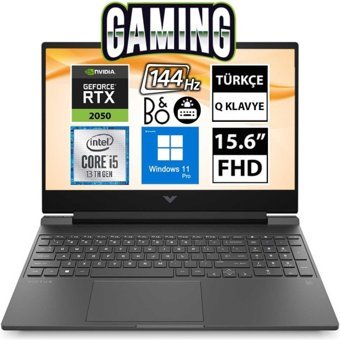 HP Victus 15 FA1011NT 7N9S5EA05 Harici GeForce RTX 2050 Intel Core i5 13420H 32 GB Ram 512 GB SSD 15.6 inç Full HD Windows 11 Pro Oyuncu Laptop