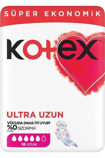 Kotex Ultra Quadro Organik 18'li Uzun Günlük Ped