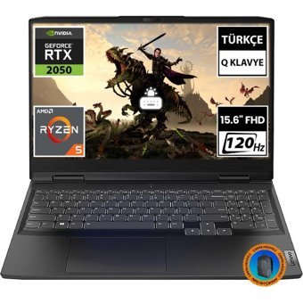 Lenovo IdeaPad Gaming 3 82SB00SBTX06 CNT007 Harici GeForce RTX 2050 AMD Ryzen 5 7535HS 16 GB Ram 512 GB1 TB SSD 15.6 inç Full HD FreeDos Oyuncu Laptop