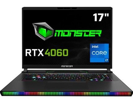 Monster Semruk 7 V9.1.4 Harici GeForce RTX 4060 Intel Core i7 13700HX 32 GB Ram 2 TB SSD 17 inç QHD FreeDos Oyuncu Laptop