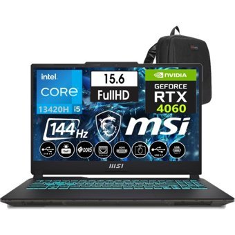 MSI Cyborg 15 A13VF-896XTRW29 Harici GeForce RTX 4060 Intel Core i5 13420H 48 GB DDR5 Ram 512 GB SSD 15.6 inç Full HD Windows 11 Home Oyuncu Laptop + WeblegelsinÇanta