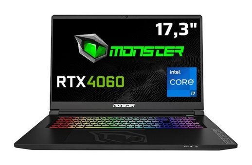 Monster TULPAR T7 V26.1.1 Harici GeForce RTX 4060 Intel Core i7 13700H 16 GB Ram 1 TB SSD 17.3 inç Full HD Windows 11 Home Oyuncu Laptop