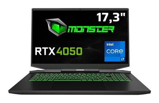 Monster Abra A7 V14.6.9 Harici GeForce RTX 4050 Intel Core i7 13700H 64 GB Ram 1 TB SSD 17.3 inç Full HD Windows 11 Oyuncu Laptop